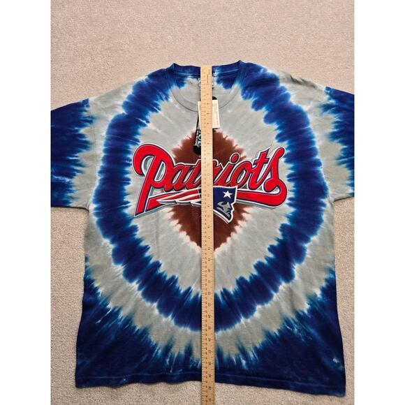 Vintage Liquid Blue New England Patriots Football Tie Dye Men's T-shirt Size XL - Picture 3 of 8
